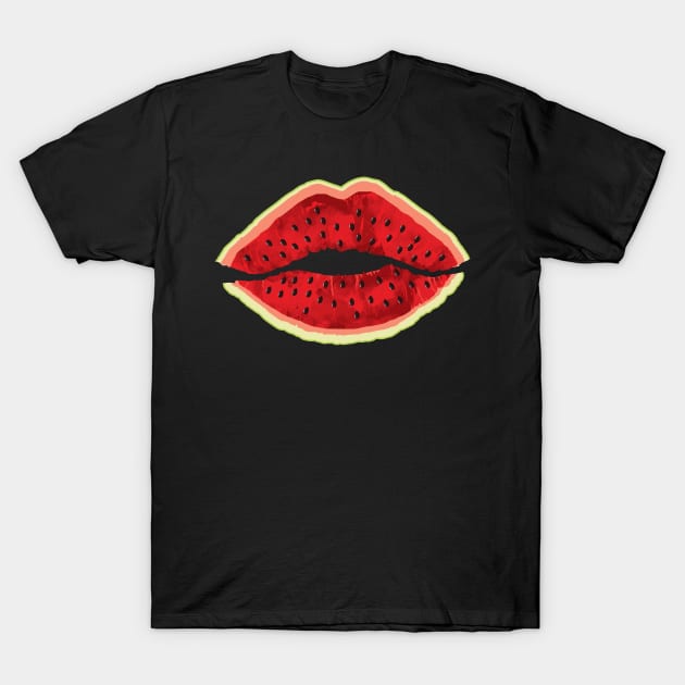 'Watermelon Lips' Awesome Watermelon Gift T-Shirt by ourwackyhome